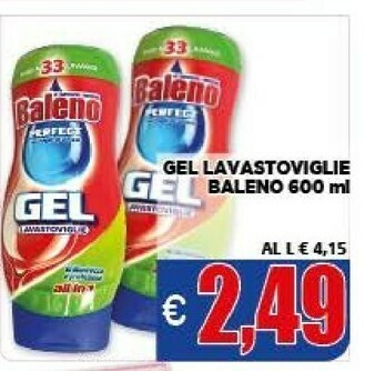 Vivo Supermercati Baleno Gel Lavastoviglie 600 Ml offerta