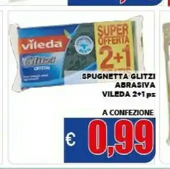 Vivo Supermercati Vileda Spugnetta Glitzi Abrasiva 2+1 Pz offerta