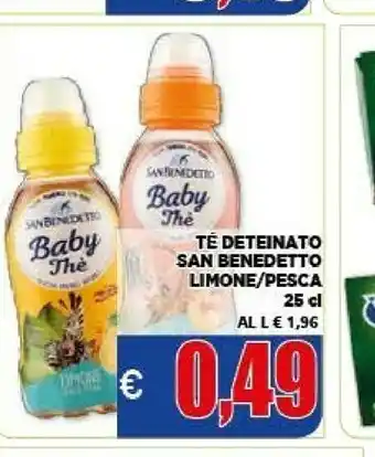 Vivo Supermercati San Benedetto Baby Thè Deteinato Alla Pesca 250 G(ml) offerta