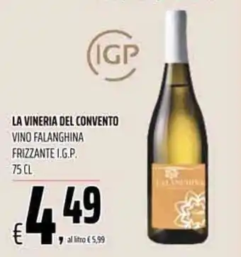Coop La Vineria del Convento Vino Falanghina Frizzante I.G.P. 75 cl offerta