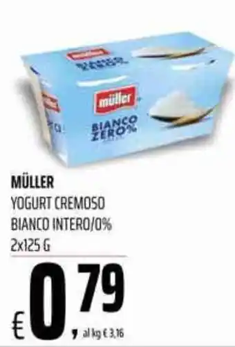 Coop Müller Yogurt Cremoso Bianco Intero/0% 2x125 g offerta