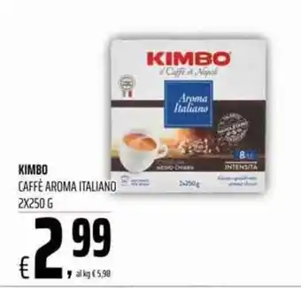 Coop Kimbo Caffè Aroma Italiano 2x250 g offerta