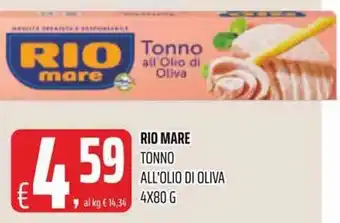 Coop Rio Mare Tonno All'Olio di Oliva 4x80 g offerta
