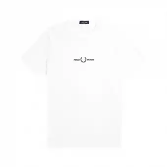 Sportland Fred perry t-shirt logo bianco uomo offerta