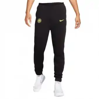 Sportland Nike pantaloni allenamento calcio inter gfa flc bb nero giallo uomo offerta