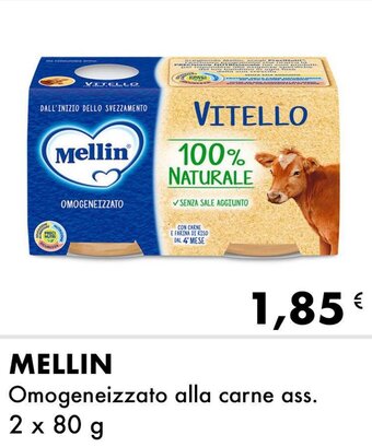 Iper Tosano Mellin Omogeneizzato alla carne ass. 2 x 80 g offerta