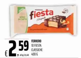 Coop Ferrero 10 Fiesta Classiche 400 g offerta