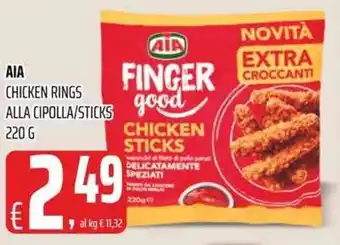 Coop AIA Chicken Rings Alla Cipolla/Sticks 220 g offerta