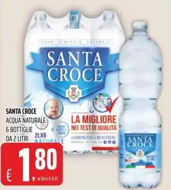Coop Santa Croce Acqua Naturale 6 Bottiglie da 2 litri offerta