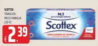 Coop Scottex Tovaglioli Pacco Famiglia 220 pz offerta