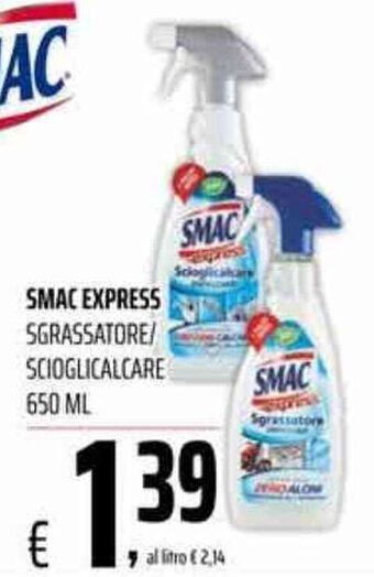 Coop Smac Express Sgrassatore/Scioglicalcare 650 ml offerta