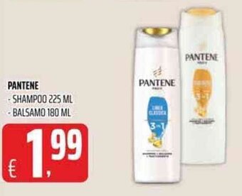 Coop Pantene Shampoo 225 ml / Balsamo 180 ml offerta