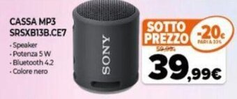 Sony Cassa MP3 SRSXB13B.CE7