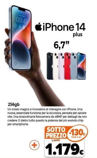 Expert iPhone 14 plus 256gb offerta