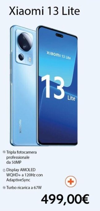 Expert Xiaomi 13 Lite offerta