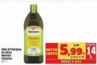 Monini Olio E/Vergine di oliva Classico 1 litri