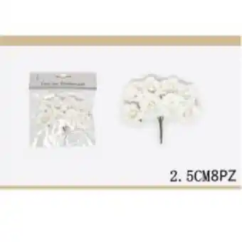 Fiorellini bianchi per diy 8pz