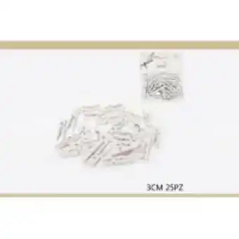 Mollettine in legno bianco 3cm - 25pz