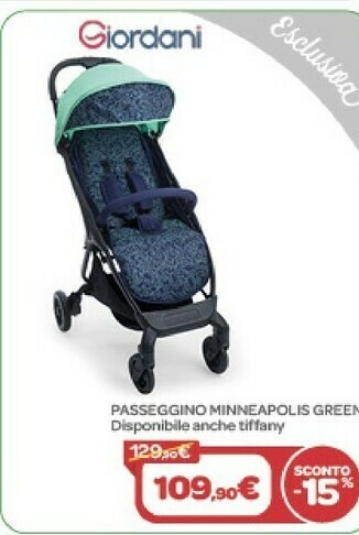 Bimbo Store Giordani Passeggino Minneapolis Green offerta
