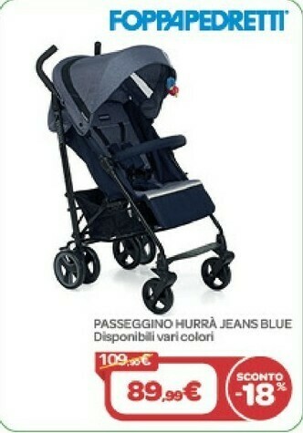 Foppapedretti Passeggino Hurra Jeans Blues