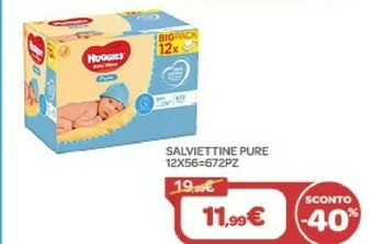 Bimbo Store Huggies Salviettine Pure offerta