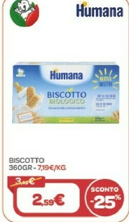 Bimbo Store Humana Biscotto Biologico offerta