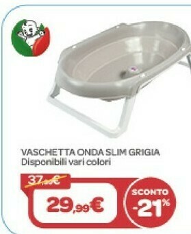 Bimbo Store Vaschetta Onda Slim Grigia offerta
