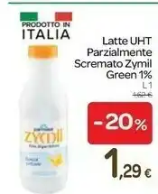 Carrefour Parmalat Latte Uht Parzialmente Scremato Zymil Green 1% offerta