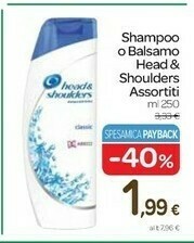 Carrefour Head & Shoulders Shampoo O Balsamo offerta