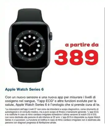 Euronics Apple Watch Series 6 OLED Oro GPS (satellitare) offerta