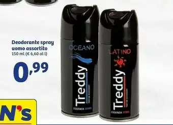 In'S Mercato Treddy Deodorante Spray Uomo offerta