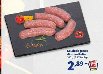 In'S Mercato Salsiccia Fresca Di Suino Italia offerta