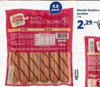 In'S Mercato Sapori genuini Wurstel Di Pollo E Tacchino 1000 G offerta