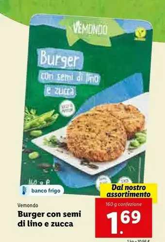 Lidl Vemondo Burger Con Semi Di Lino E Zucca offerta