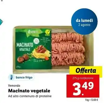 Lidl Vemondo Macinato Vegetale offerta