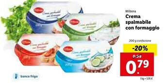 Lidl Milbona Crema Spalmabile Con Formaggio offerta