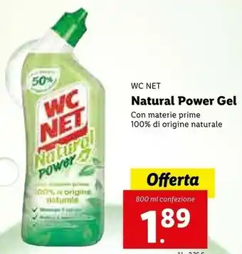 Lidl Wc net Natural Power Gel offerta