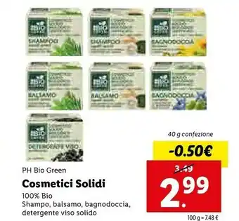 Lidl Ph Bio Green Cosmetici Solidi offerta
