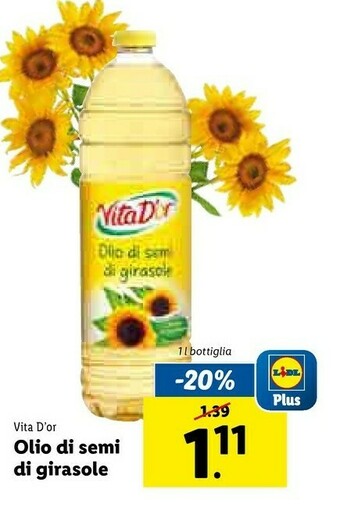 Lidl Vita D’or - Olio Di Semi Di Girasole 1000 G(ml) offerta