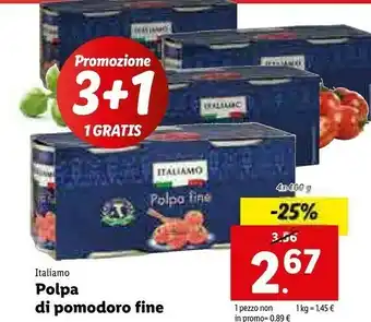 Lidl Italiamo Polpa Di Pomodoro offerta