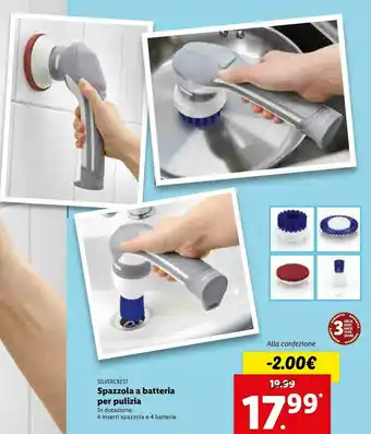 Lidl Pazzola A Batteria Per Pulizia offerta