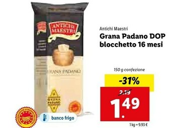 Lidl Antichi Maestri - Grana Padano DOP offerta