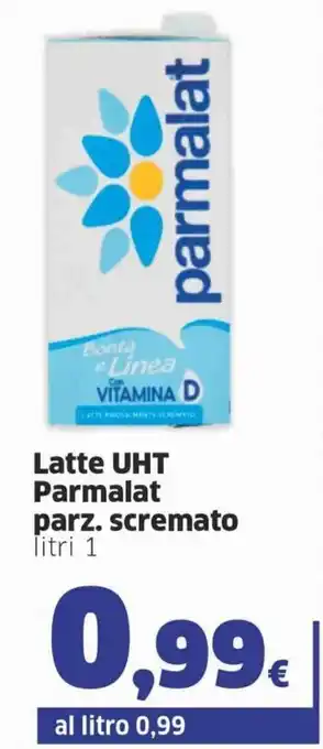 Sigma Superstore parmalat parz. scremato Latte UHT 1 litri offerta