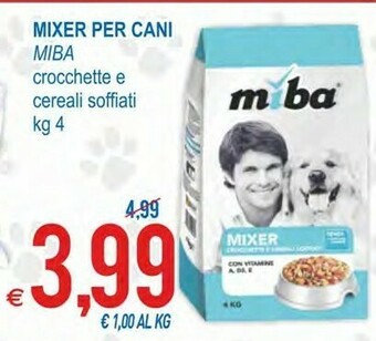 MD Discount Miba Mixer Per Cani Crocchette E Cereali Soffiati 4 Kg offerta