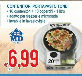 MD Discount Contenitori Portapasto Tondi offerta