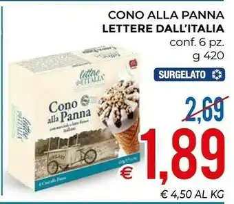 MD Discount Lettere dall'Italia Cono Alla Panna offerta