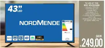 Nordmende TV LED 43" FHD ND43S3300M