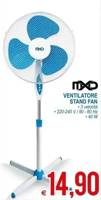 MD Discount Mxd Ventilatore Stand Fan offerta