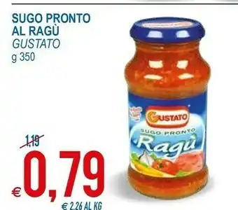 MD Discount Gustato Sugo Pronto Al Ragù 350 G(ml) offerta