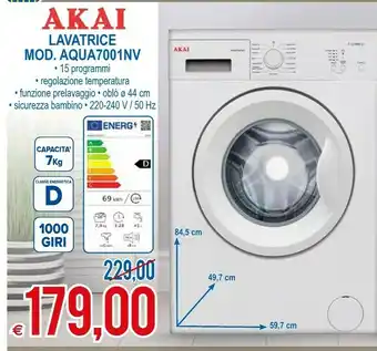 MD Discount Akai Lavatrice AQUA7001NV offerta